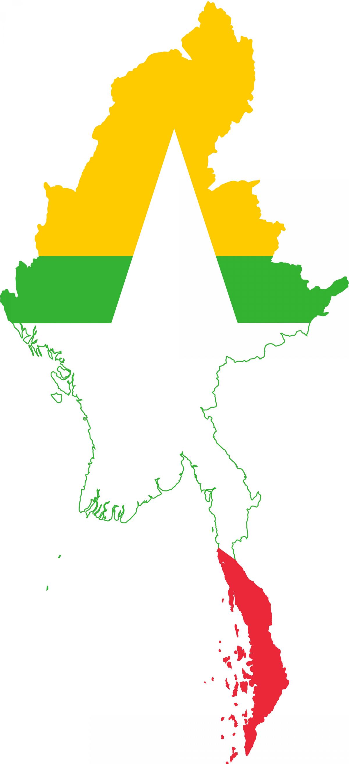 Mapa de Birmania logotipo