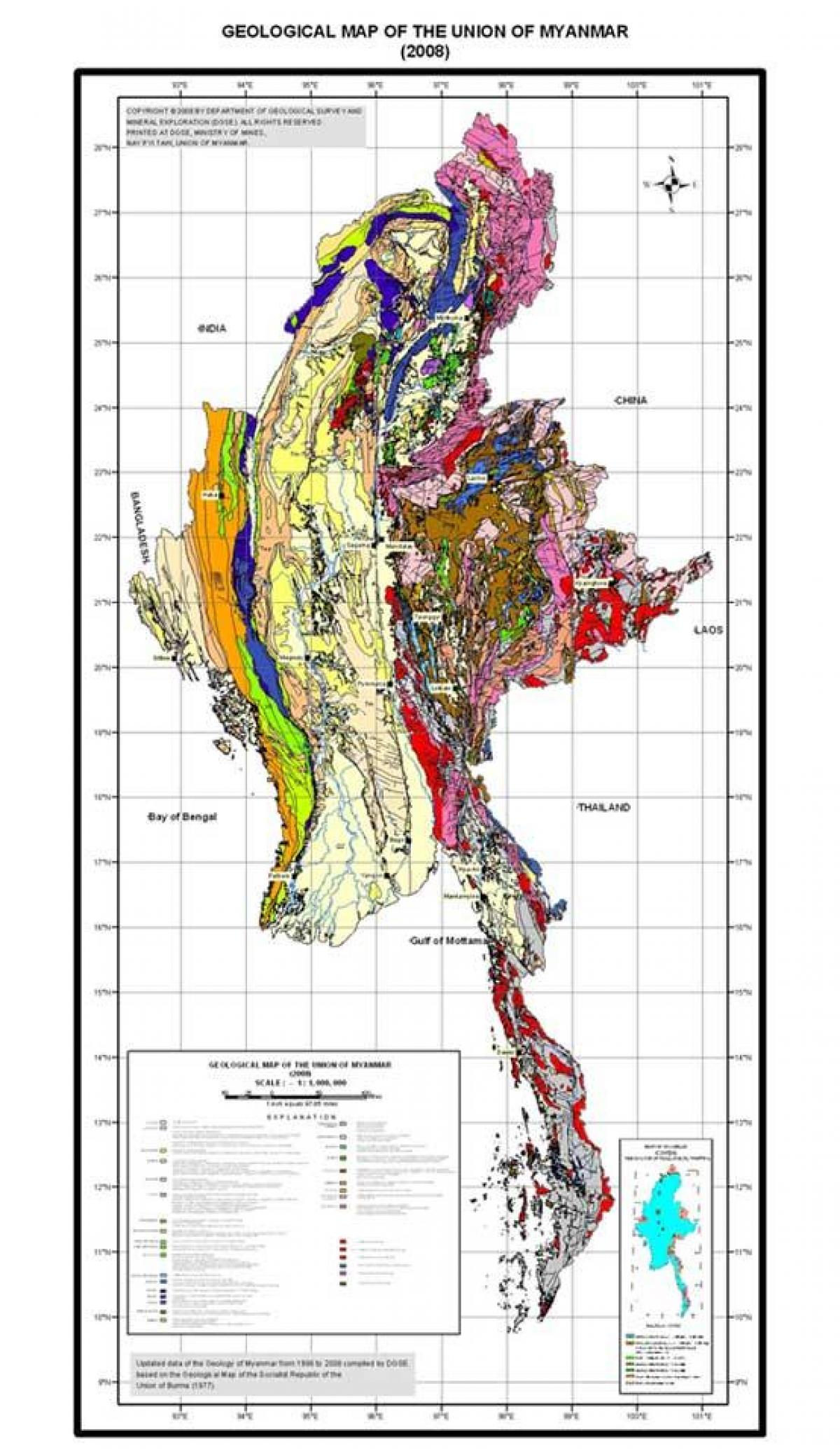 Mapa xeolóxico Birmania 2008