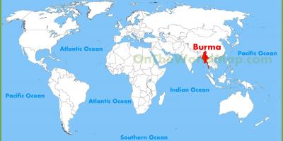 Birmania localización en mapa