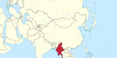 Mapa do mundo Birmania Birmania